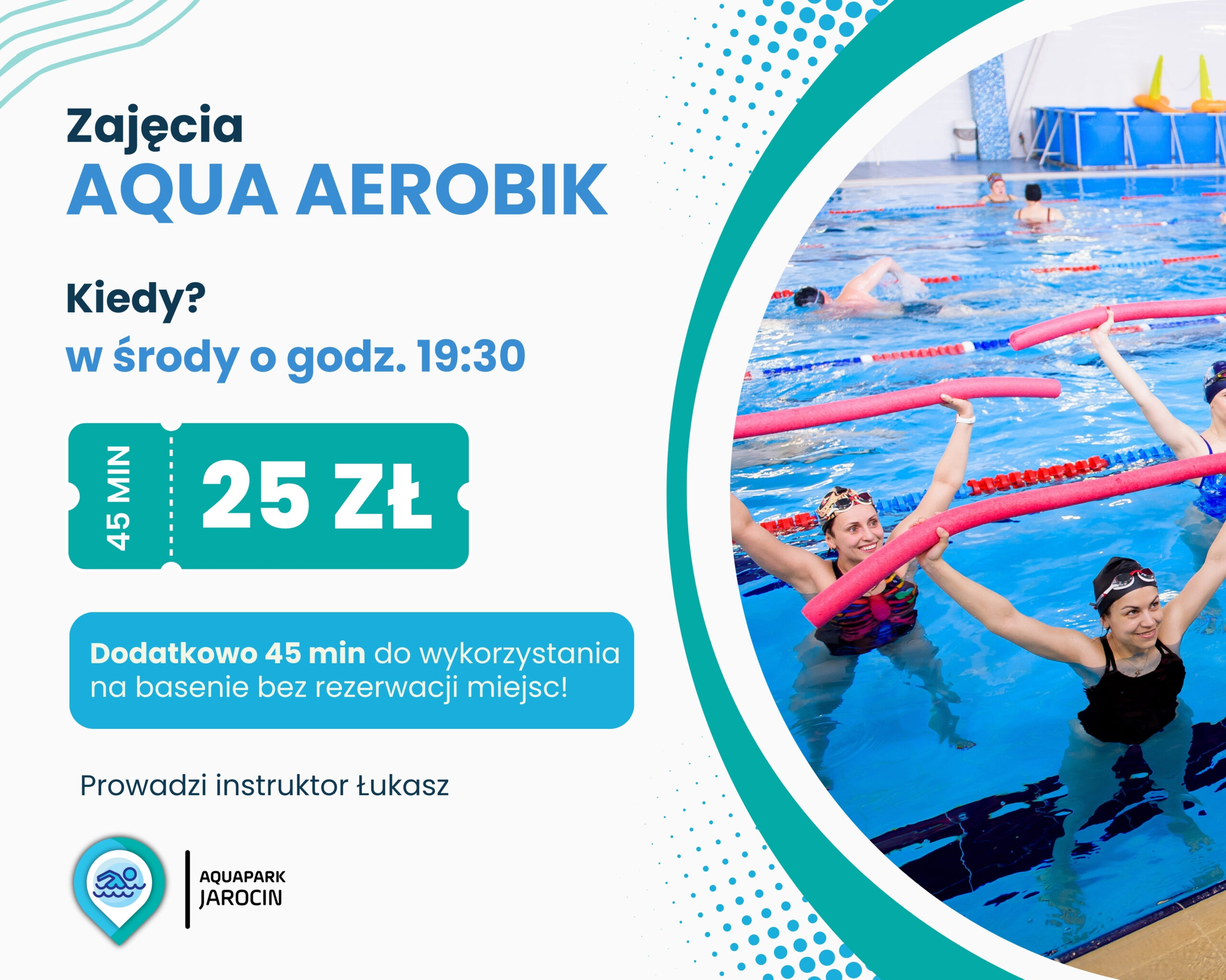 Aqua aerobik w poniedziałki i w środy!