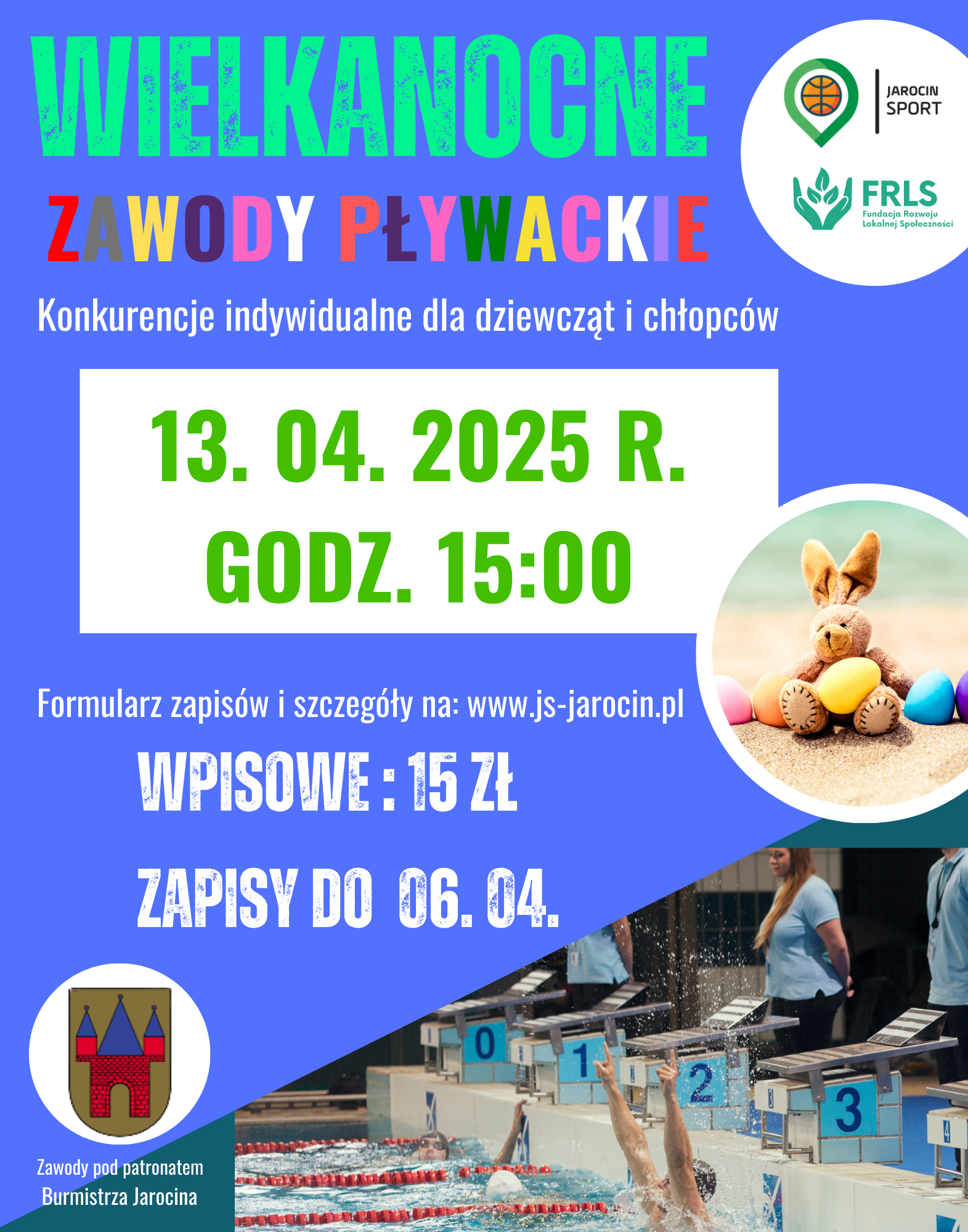 Wielkanocne Zawody Pływackie Pod patronem Burmistrza Jarocina !