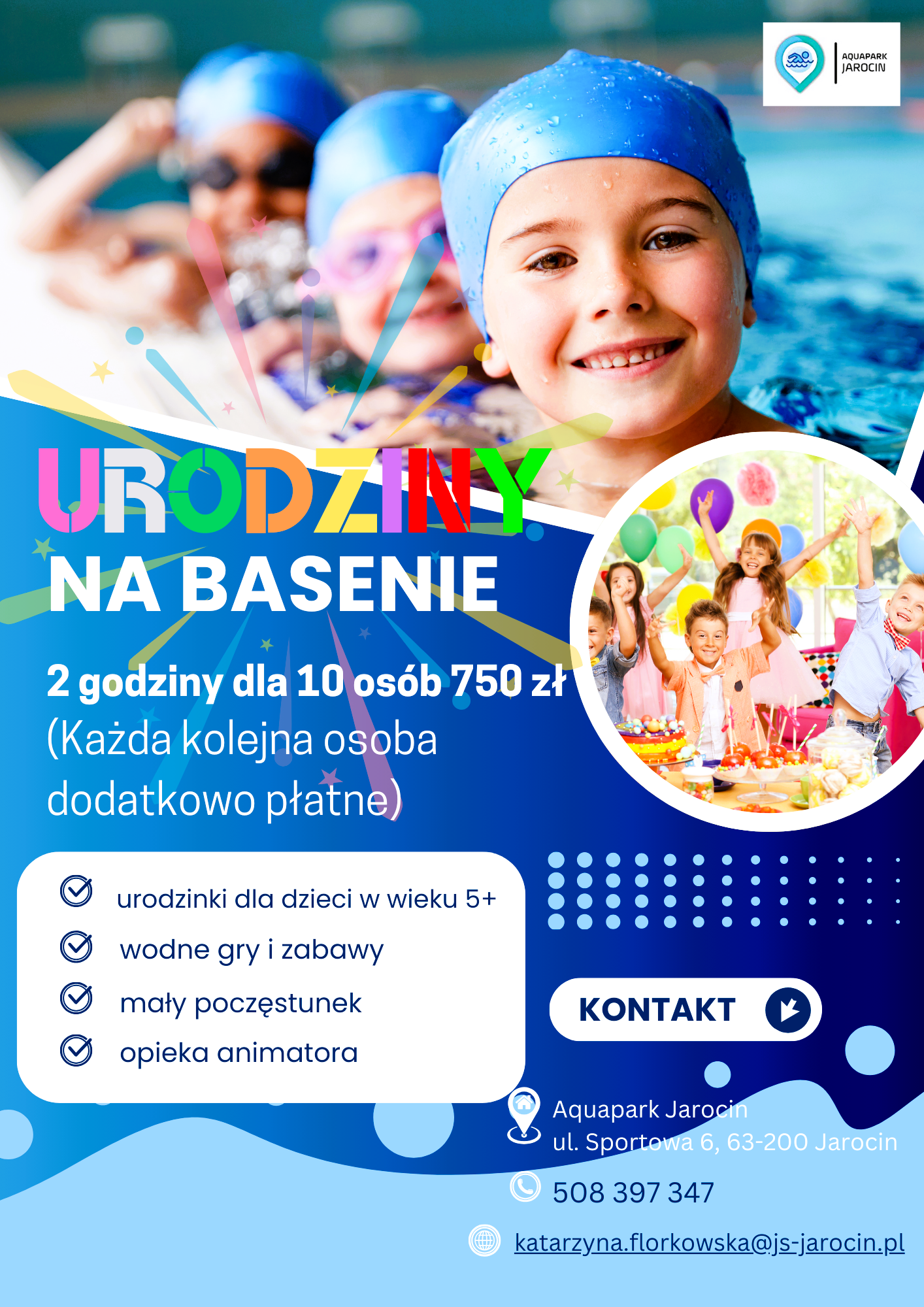 Świętuj urodziny swojego dziecka na basenie !